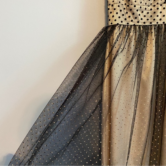 Hailey Logan Cream & Black Lace Gown - Picture 4 of 10